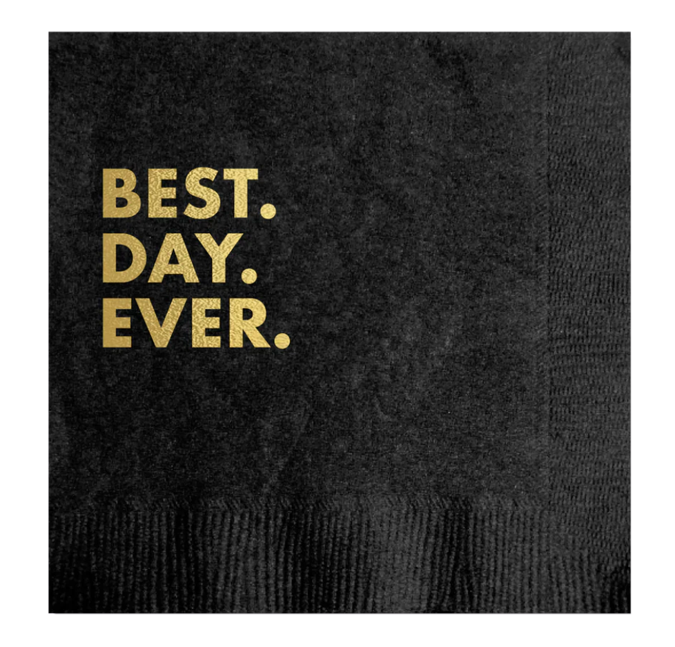 Best Day Ever cocktail napkin