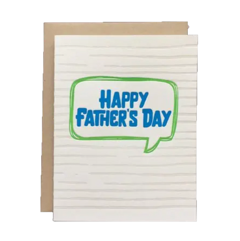 Father's Day Bubble Letterpress card