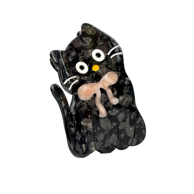 Cat Bow Black Hair Claw