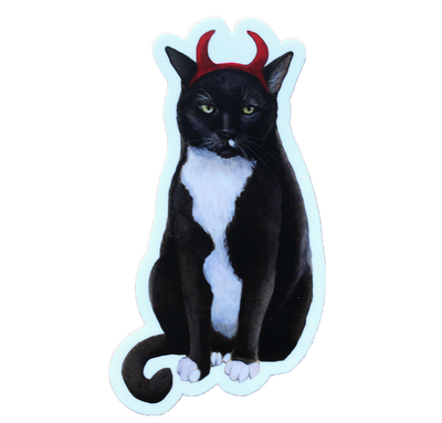 Cat Devil Sticker