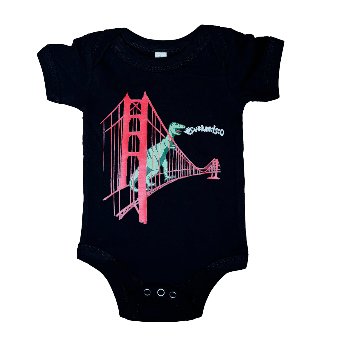 Dinosaur on Golden Gate Bridge Onesie