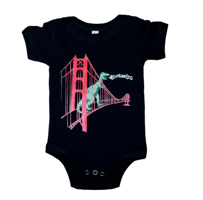 Dinosaur on Golden Gate Bridge Onesie
