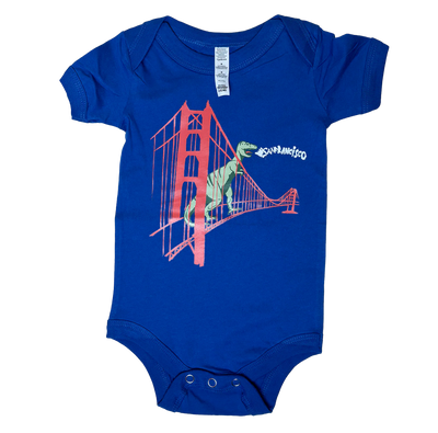 Dinosaur on Golden Gate Bridge Onesie