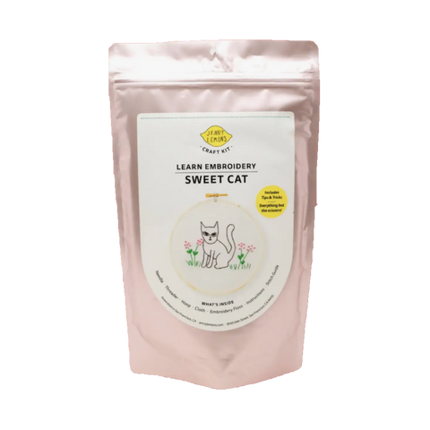Sweet Cat Embroidery Kit