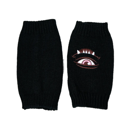 Monster Face Gloves - Black
