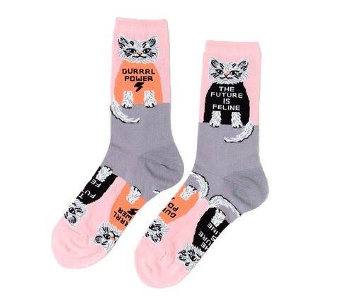 Future is Feline socks Women
