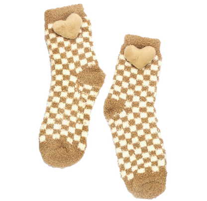 Fuzzy Heart socks