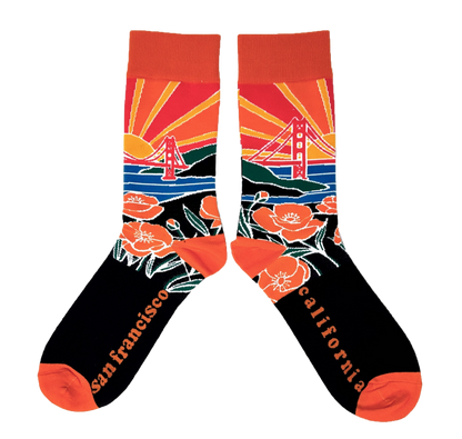 Poppies and Sunshine Men's socks