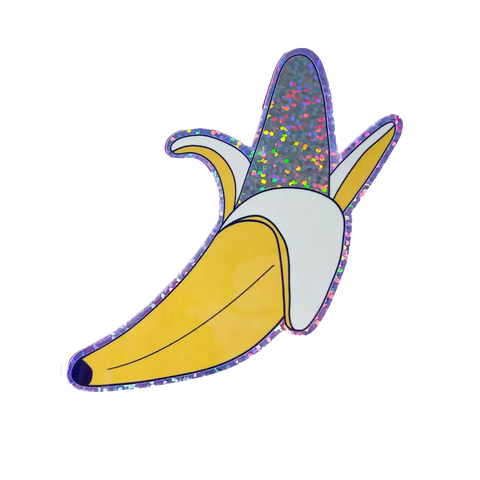Glitter Banana Sticker
