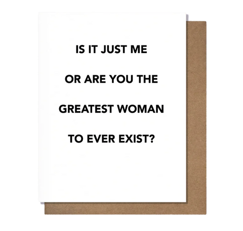Greatest Woman greeting card