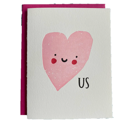 Love Us Letterpress card