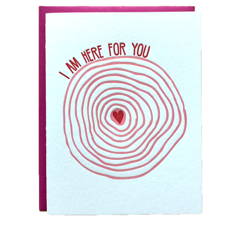 Here For You Letterpress card