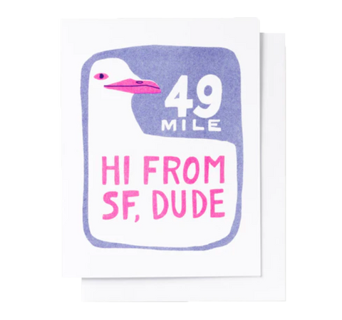 Hi from SF greeting card