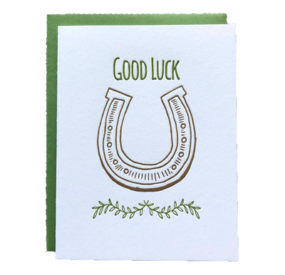Horseshoe Good Luck card