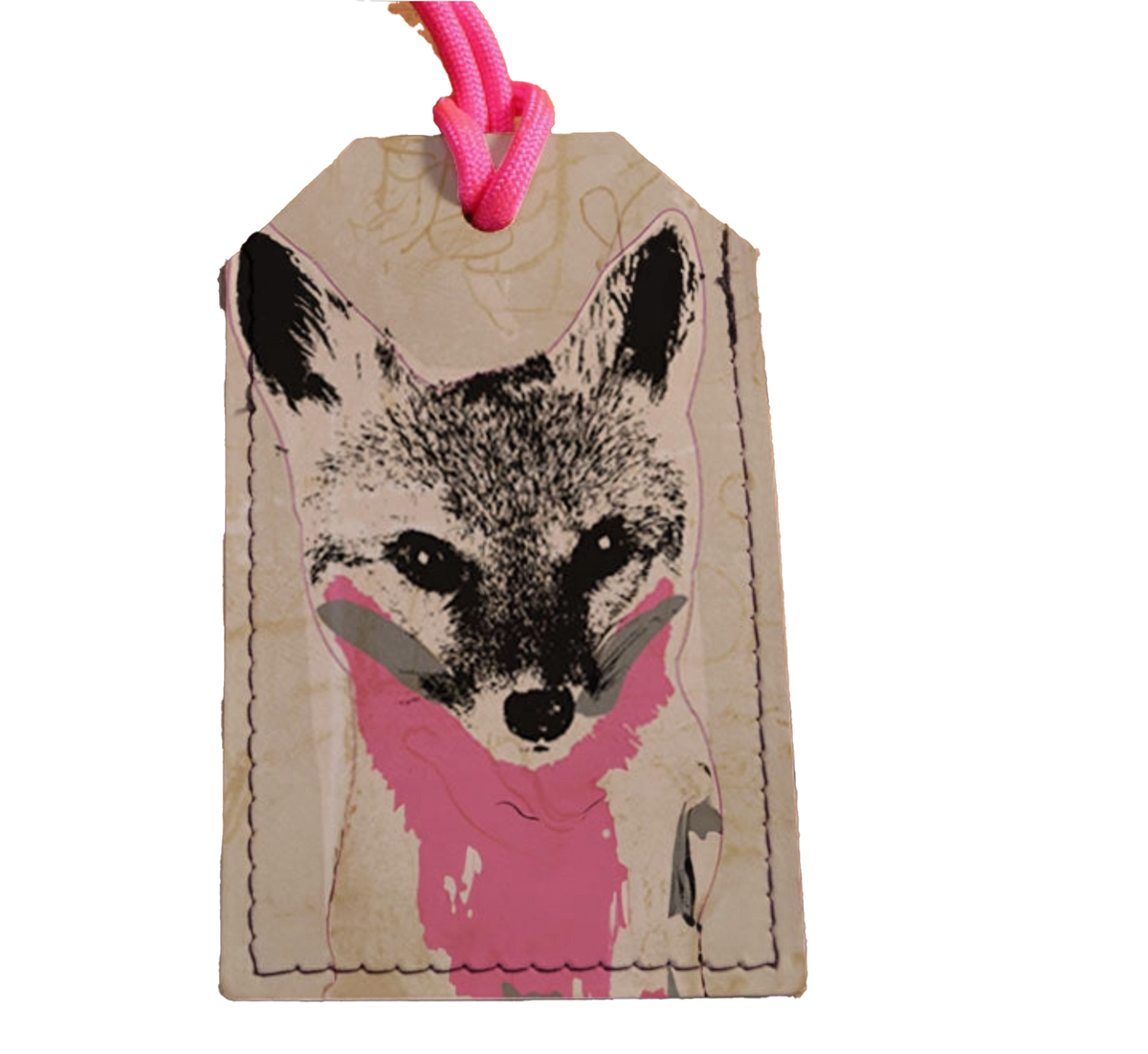 Fox luggage tag