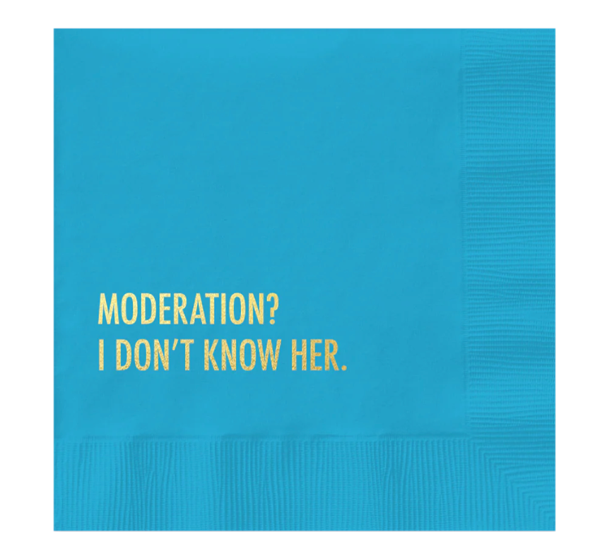 Moderation cocktail napkin