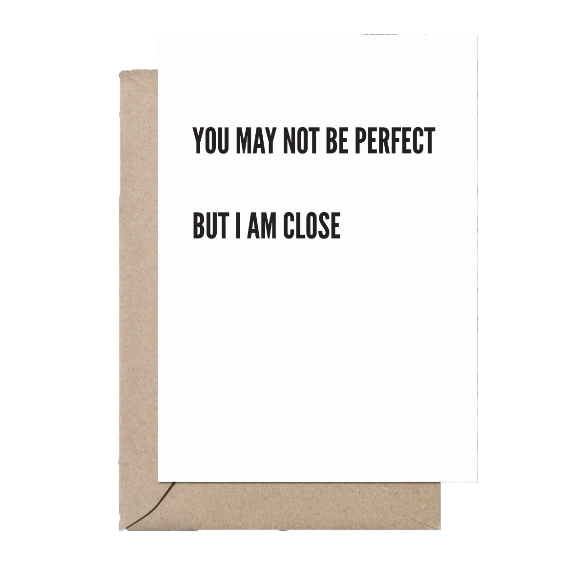 Not Perfect greeting card