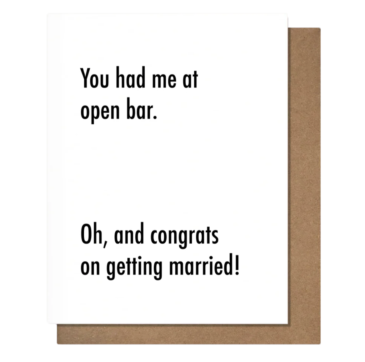 Open Bar Card