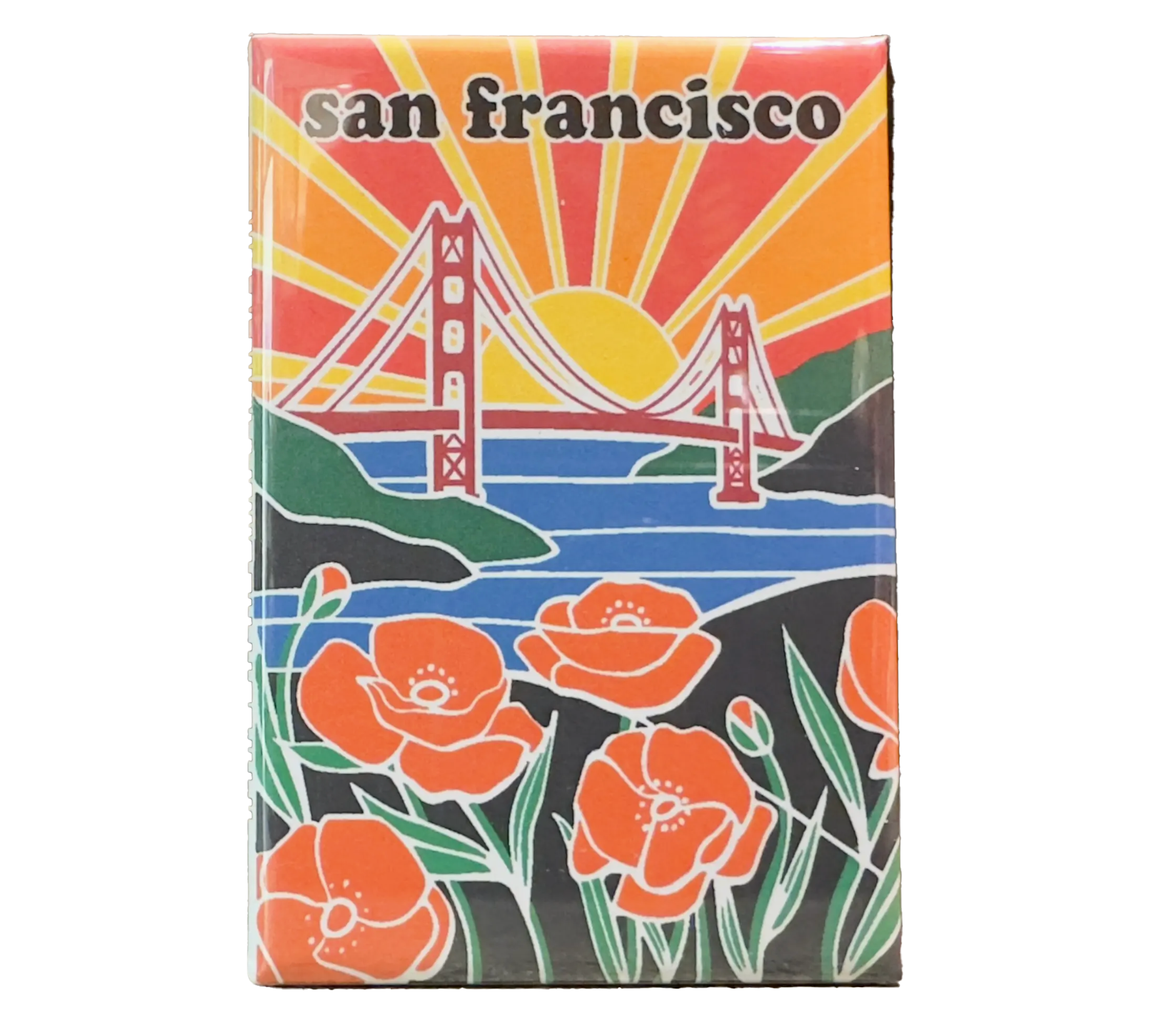 Poppies and Sunshine Magnet