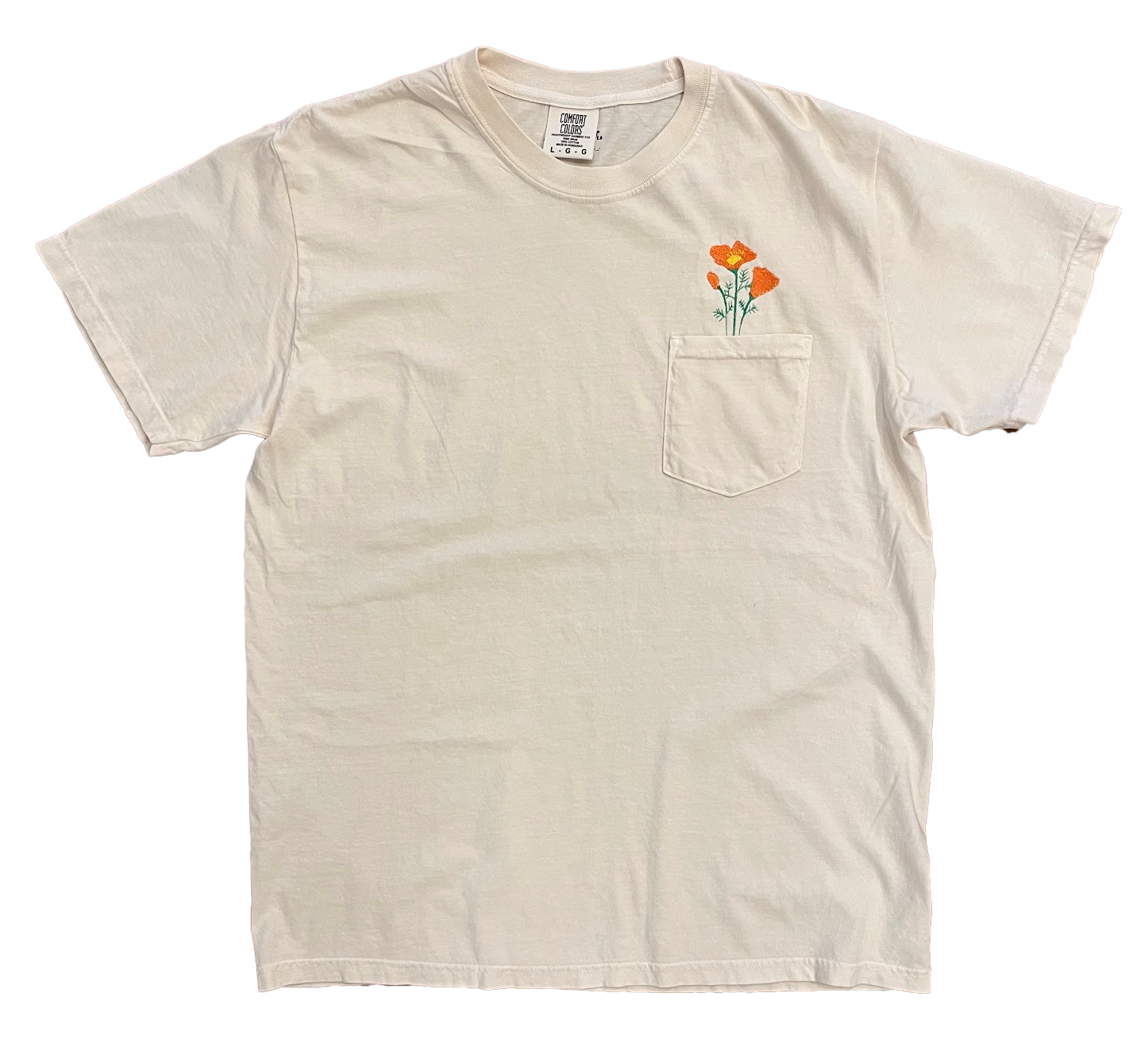 Poppies Embroidered Men's shirt - White