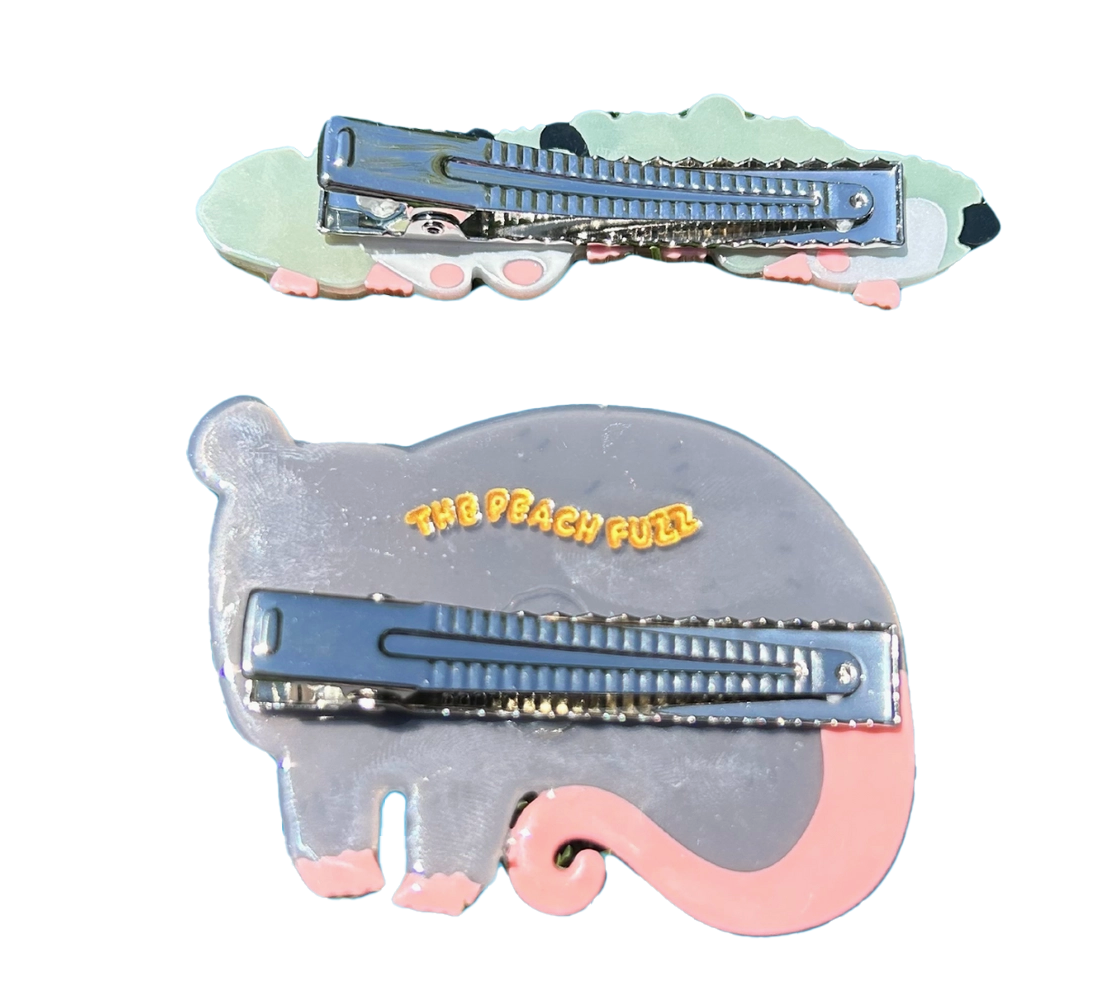 Possum Family Hair Clip Set