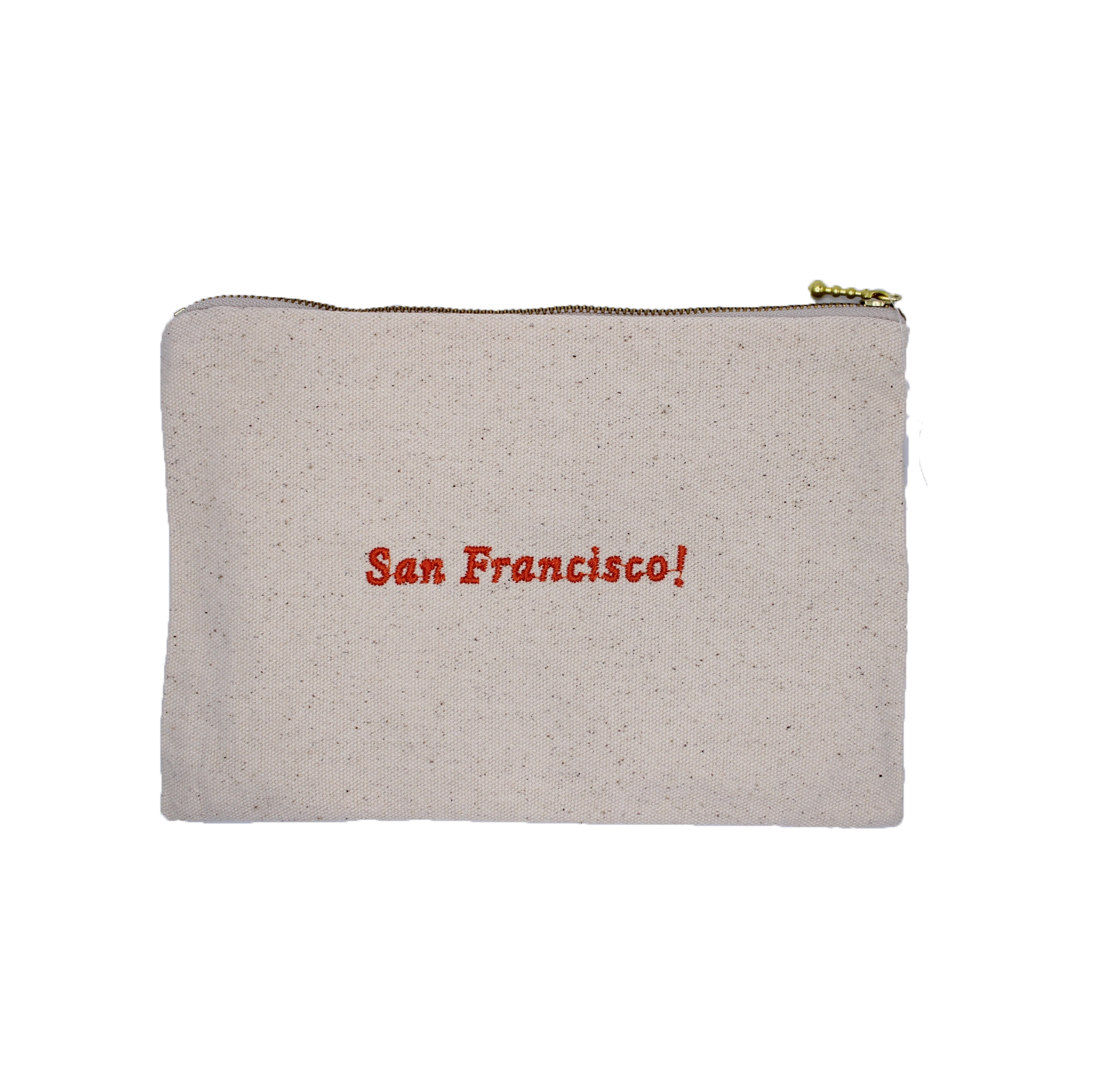 Embroidered Zipper Pouch - Full Moon