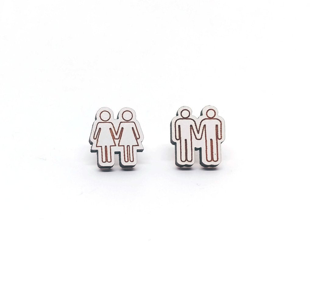 Queer Love Wood Studs