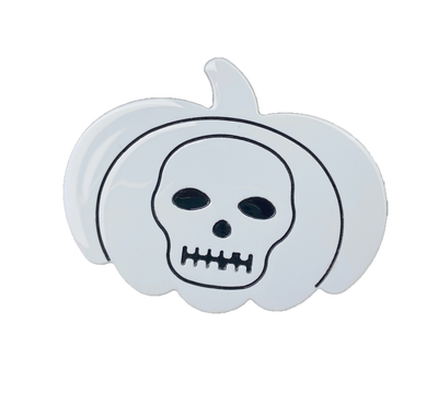 Pumpkin Skull Hair Clip