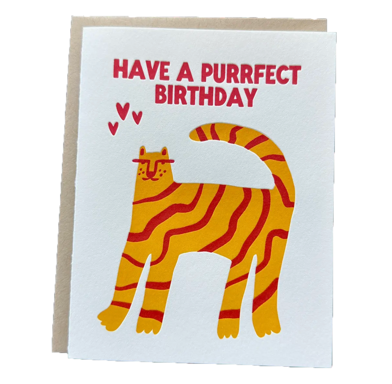 Purrfect Birthday Letterpress card