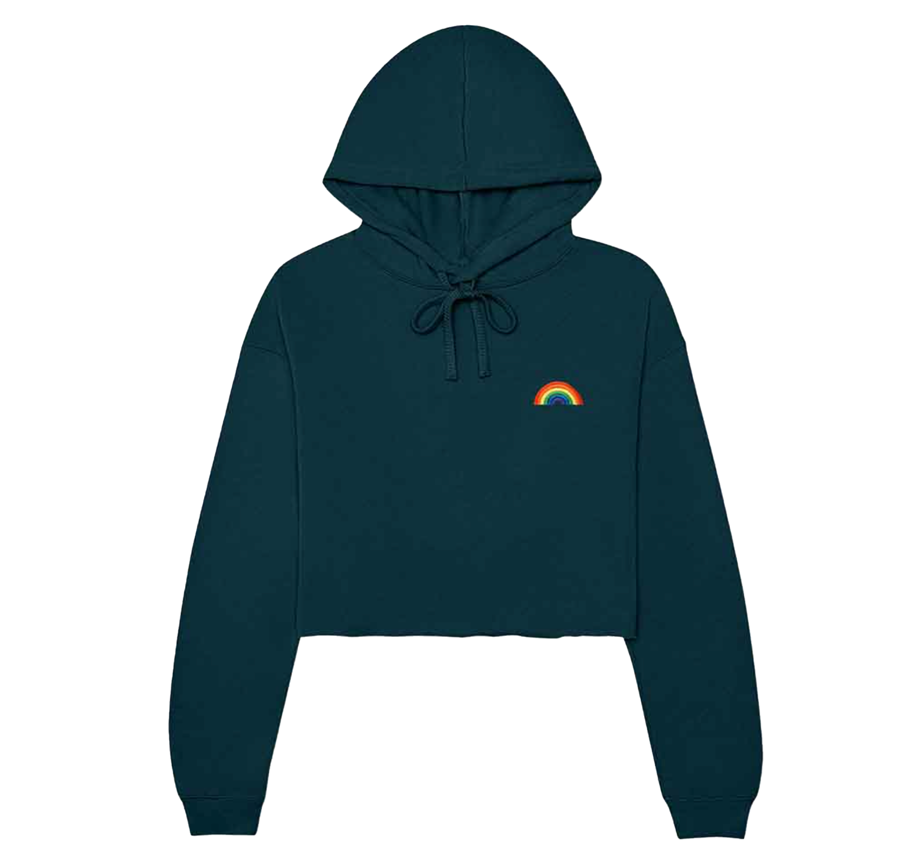 Rainbow cropped hoodie - Atlanta Green