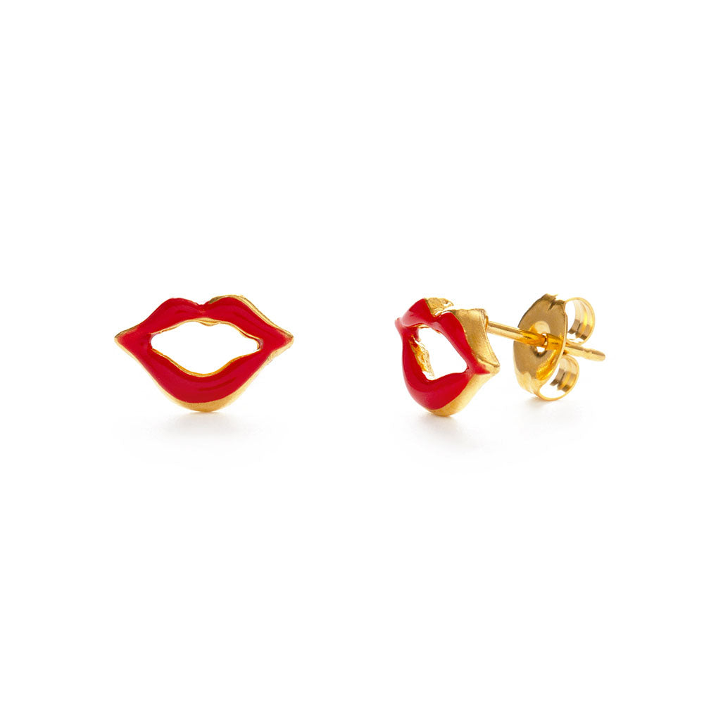 Red Lip studs