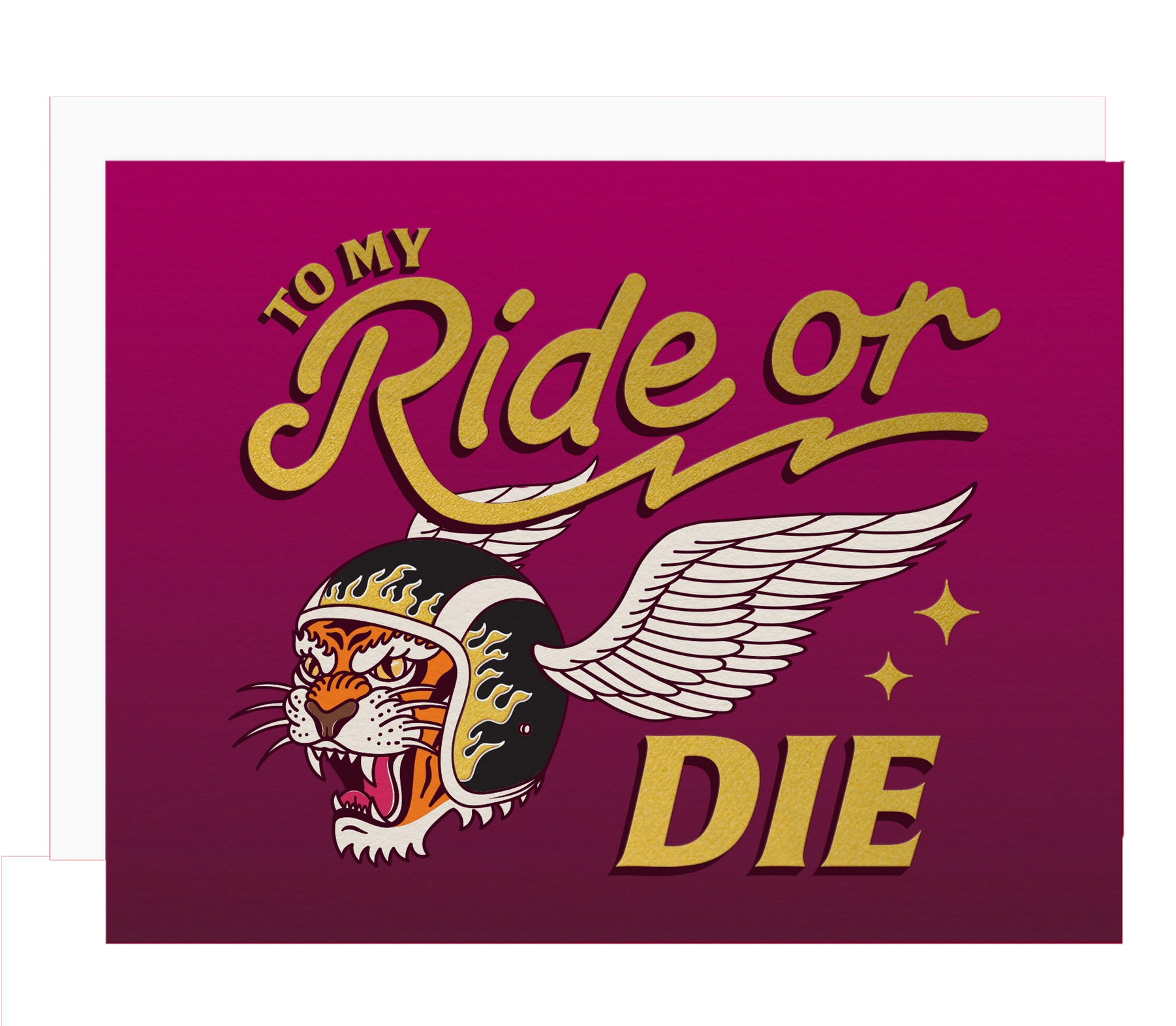 Ride or Die greeting card