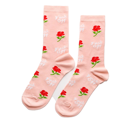 Rose Fuck Off socks Small