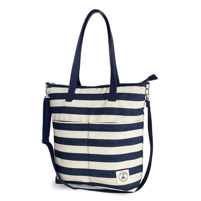 Aria Reversible Messenger Bag - Broad Stripe/Navy