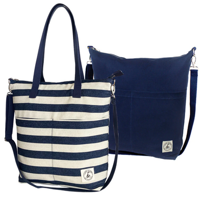 Aria Reversible Messenger Bag - Broad Stripe/Navy