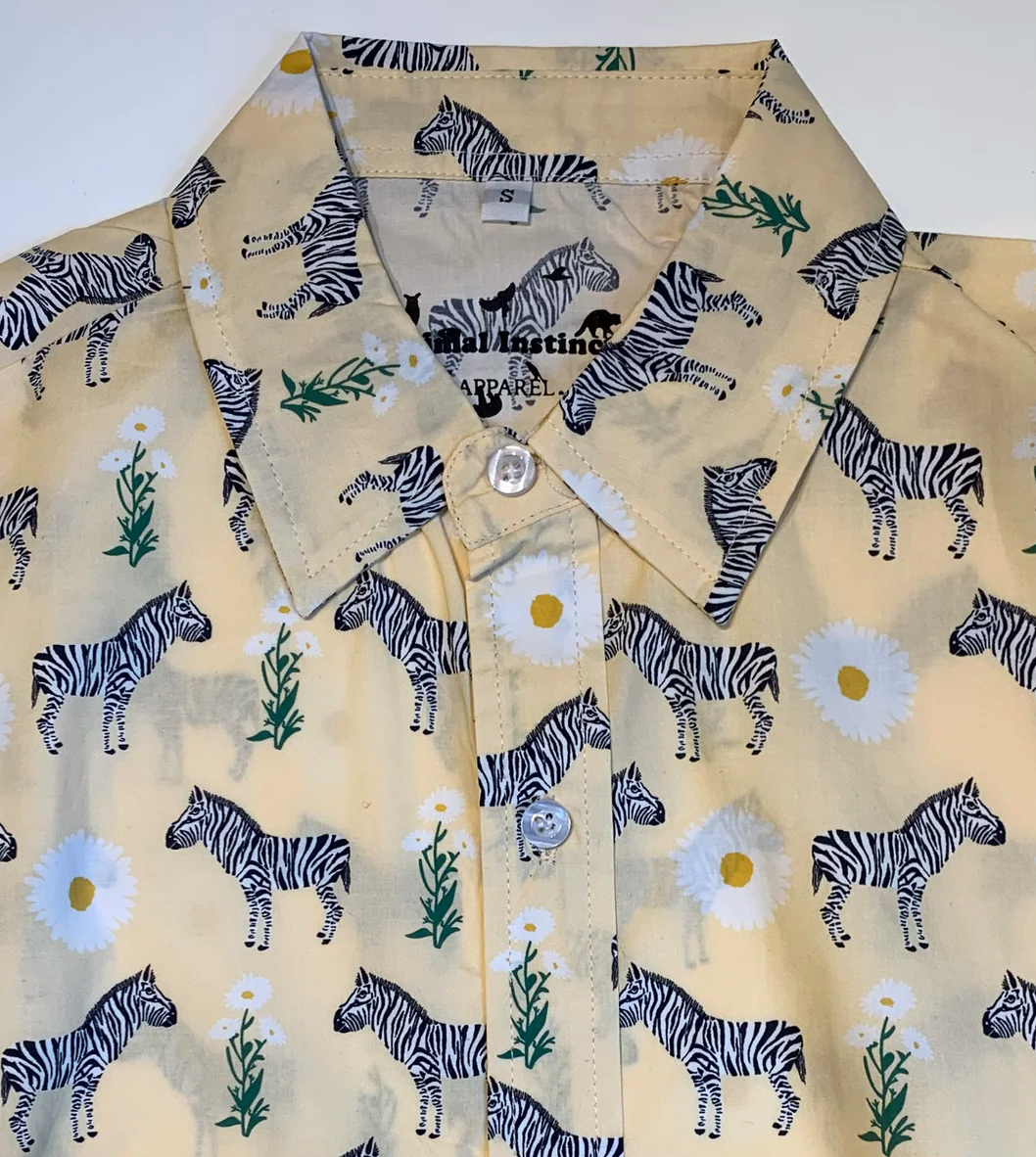 Zebra Button Front Shirt