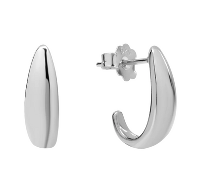 Curved Chunky stud Silver