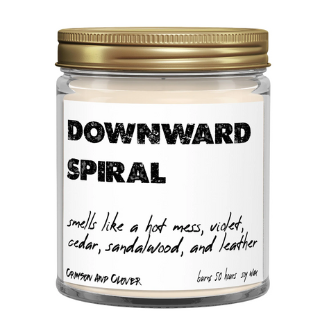 Downward Spiral candle