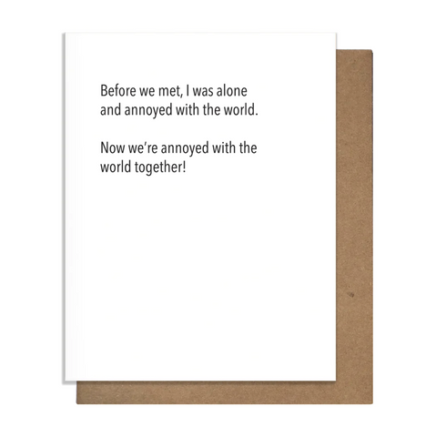 Annoyed Together Greeting Card