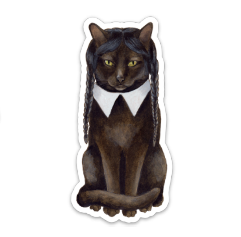 Wednesday Cat Sticker