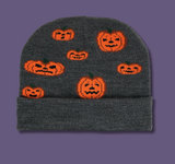 Jack-o-lantern beanie