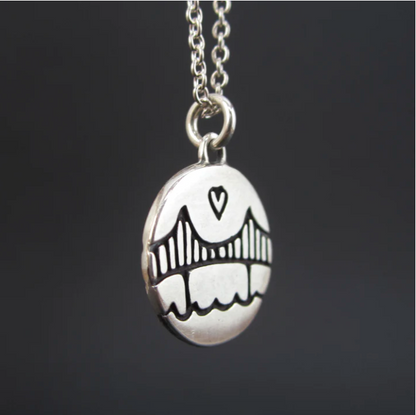 Golden Gate Bridge charm necklace