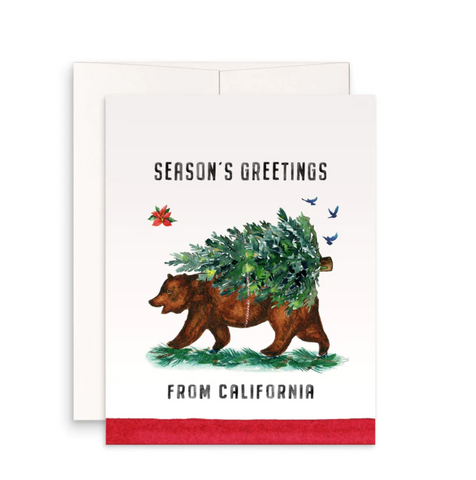 CA Bear Season's Greetings Card / Card Pack