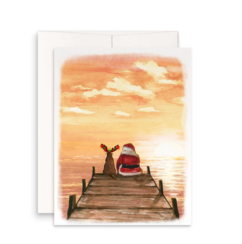 Dock Santa Greeting card