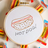 Hot Dog Embroidery Kit