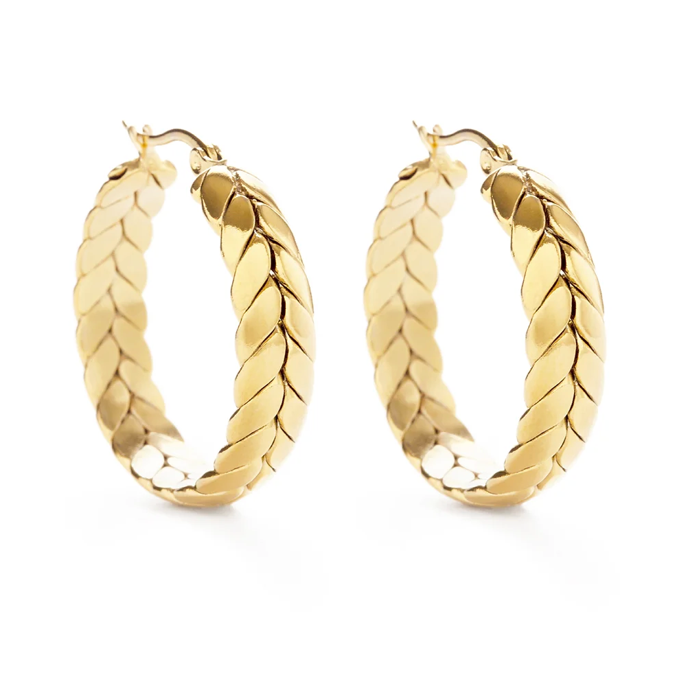 Braided Hoop earrings