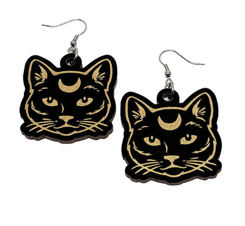 Cat Head Dangly earrings