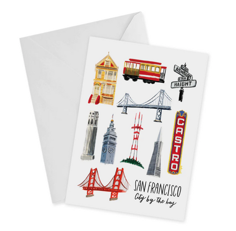 San Francisco Collage Greeting Card