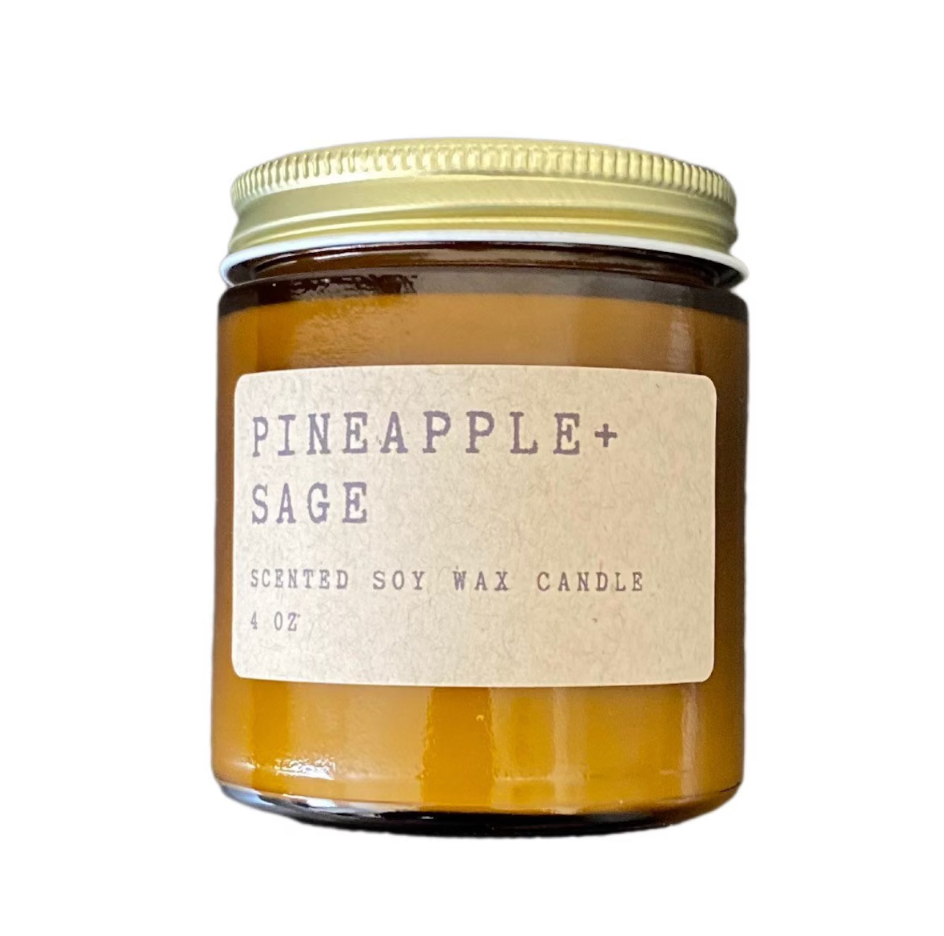 Pineapple + Sage Soy Wax candle