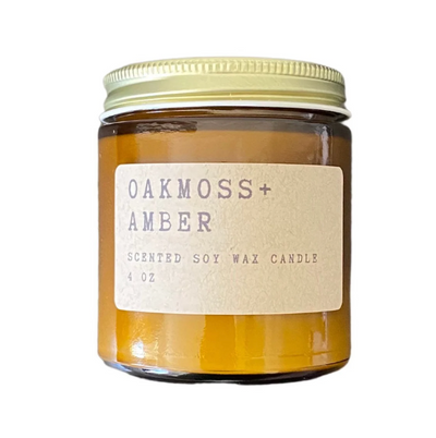 Oakmoss Amber Soy Wax candle